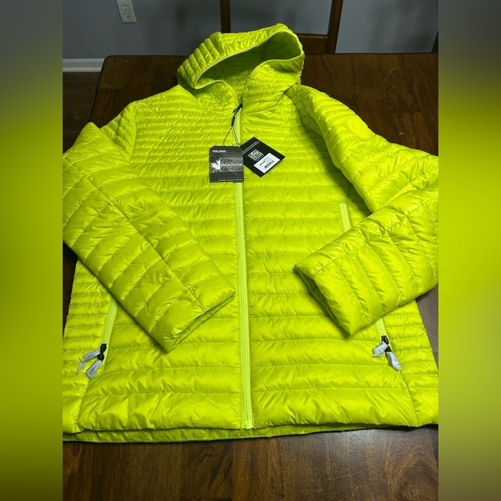 Pajar Osprey Packable Quilted Puffer Jacket Neon Green Size Large NWT $289